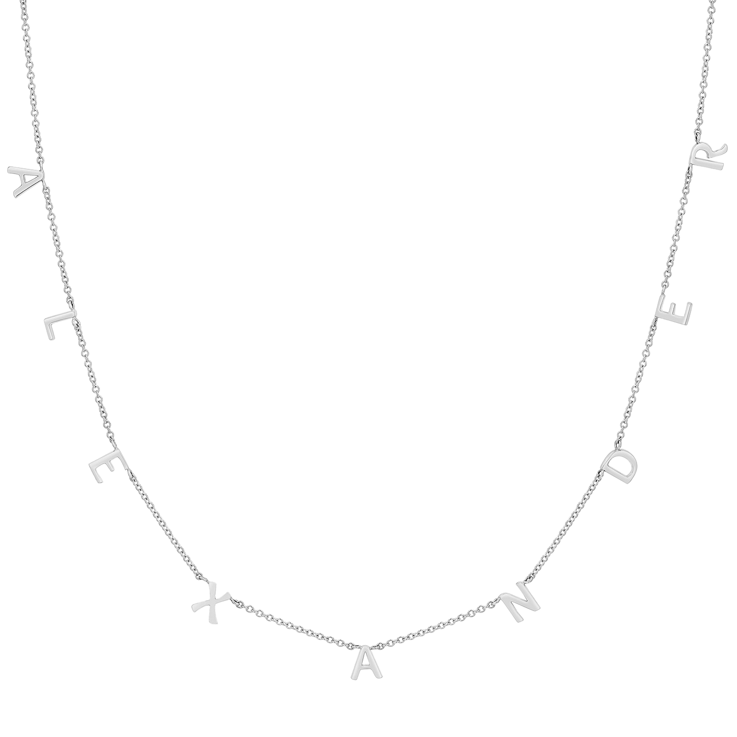 Kids Mini Spaced Letter Necklace - Lotus Diamond