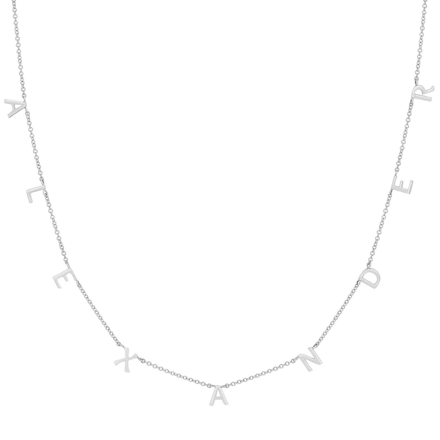 Kids Mini Spaced Letter Necklace - Lotus Diamond