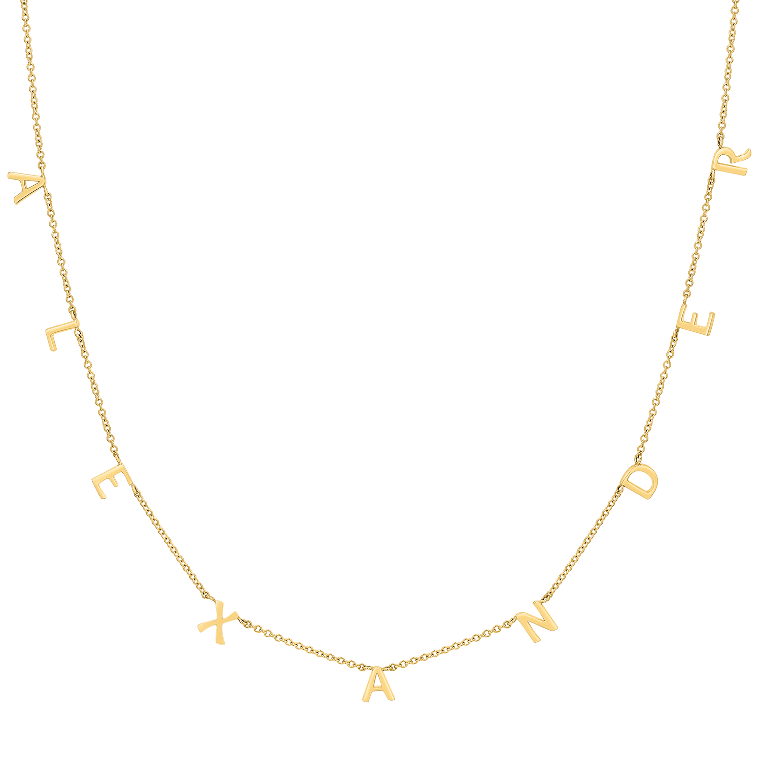 Kids Mini Spaced Letter Necklace - Lotus Diamond