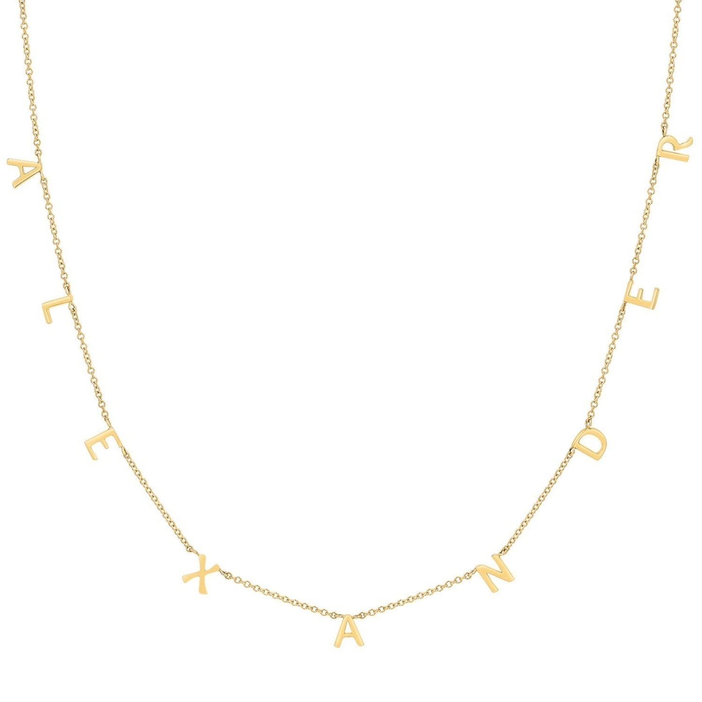 Kids Mini Spaced Letter Necklace - Lotus Diamond