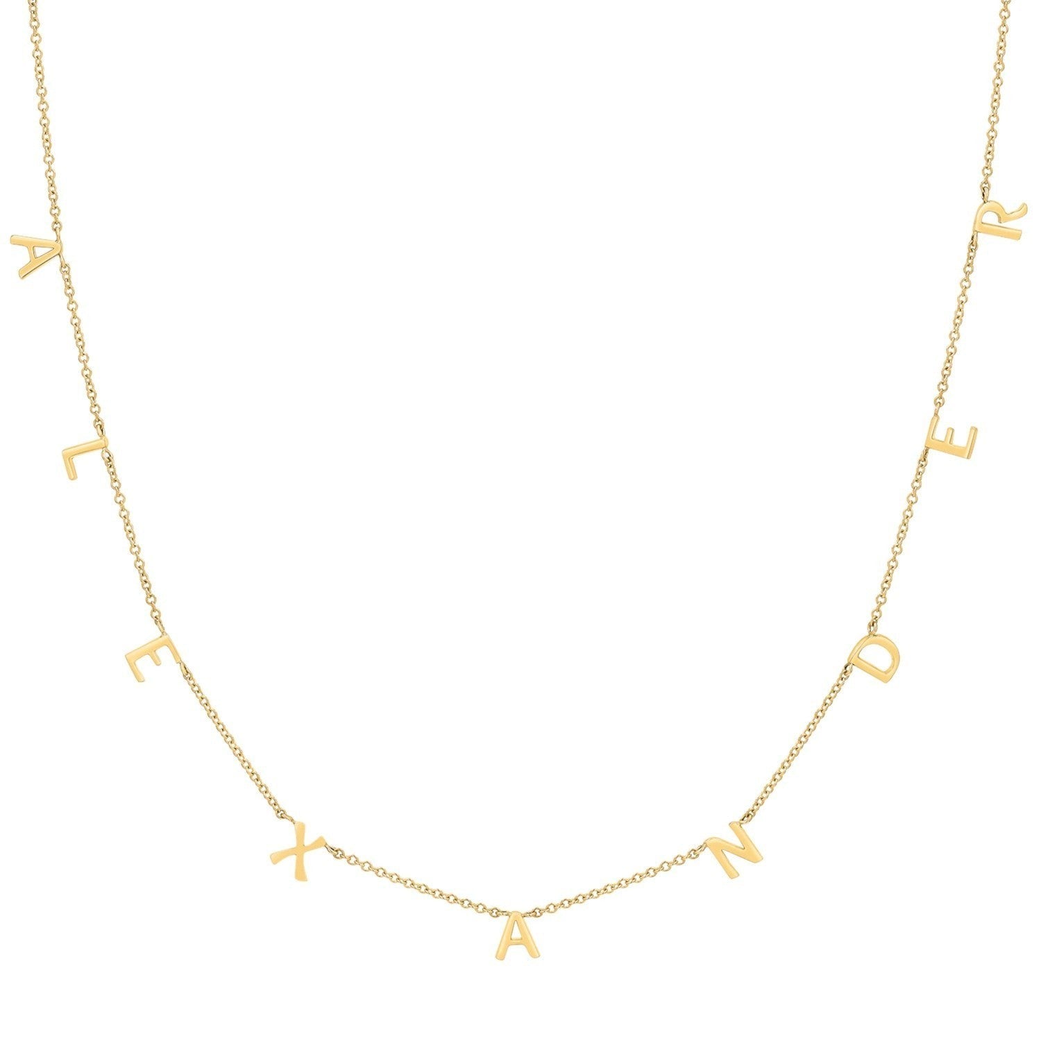 Kids Mini Spaced Letter Necklace - Lotus Diamond