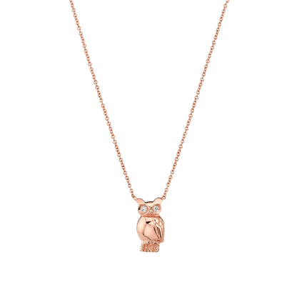 Kids Owl Necklace - Lotus Diamond