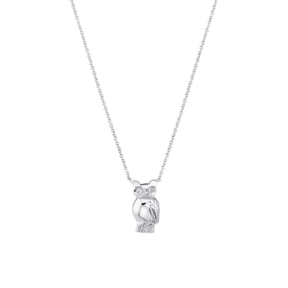 Kids Owl Necklace - Lotus Diamond