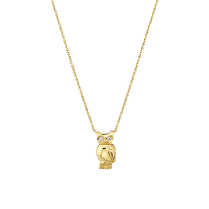 Kids Owl Necklace - Lotus Diamond