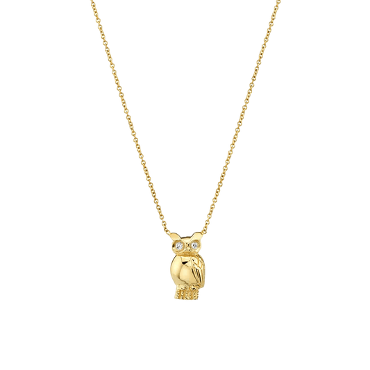 Kids Owl Necklace - Lotus Diamond