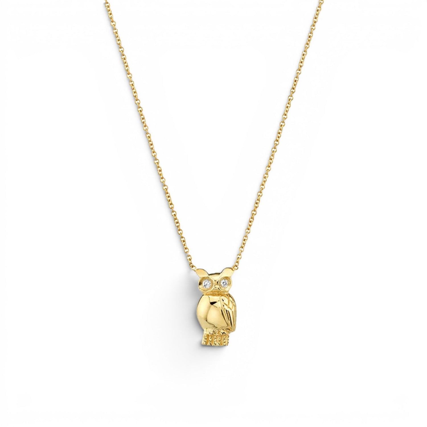 Kids Owl Necklace - Lotus Diamond
