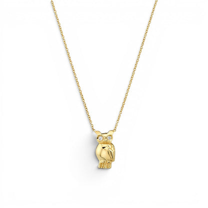 Kids Owl Necklace - Lotus Diamond