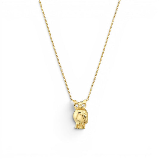 Kids Owl Necklace - Lotus Diamond