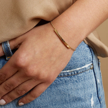 Kids Quad Bar Bracelet - Lotus Diamond