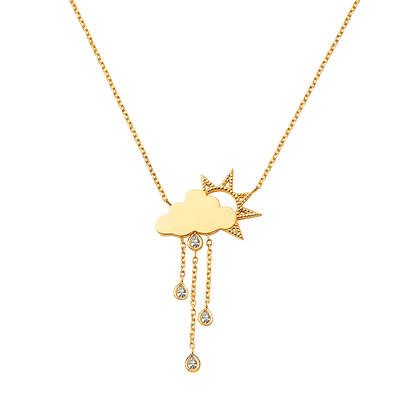 Kids Rainy Day Necklace - Lotus Diamond