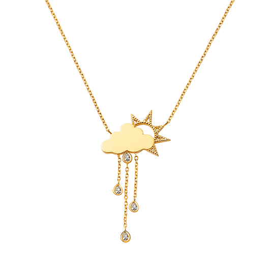 Kids Rainy Day Necklace - Lotus Diamond