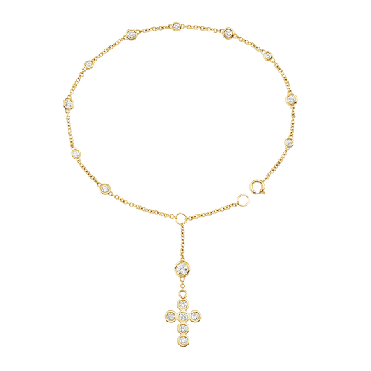 Kids Religious Rosary Bracelet - Lotus Diamond