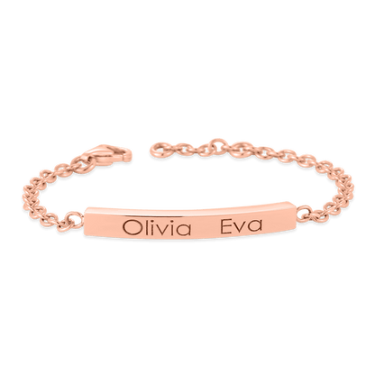 Kids Short Quad Bar Bracelet - Lotus Diamond