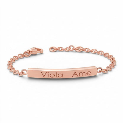 Kids Short Quad Bar Bracelet - Lotus Diamond