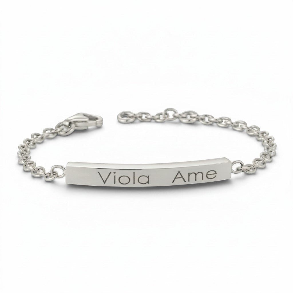 Kids Short Quad Bar Bracelet - Lotus Diamond