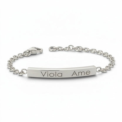 Kids Short Quad Bar Bracelet - Lotus Diamond