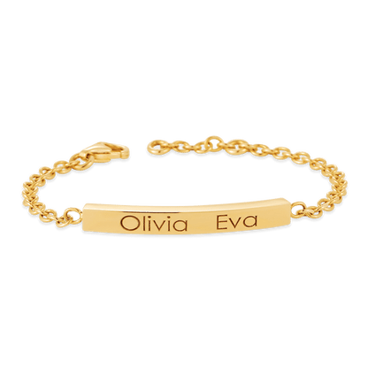 Kids Short Quad Bar Bracelet - Lotus Diamond