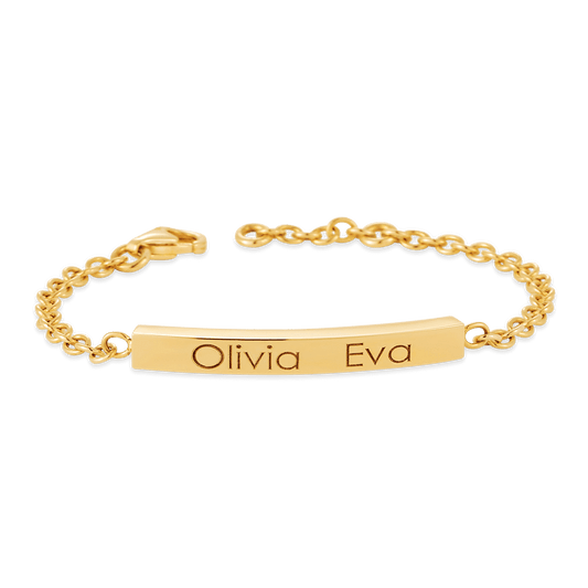 Kids Short Quad Bar Bracelet - Lotus Diamond