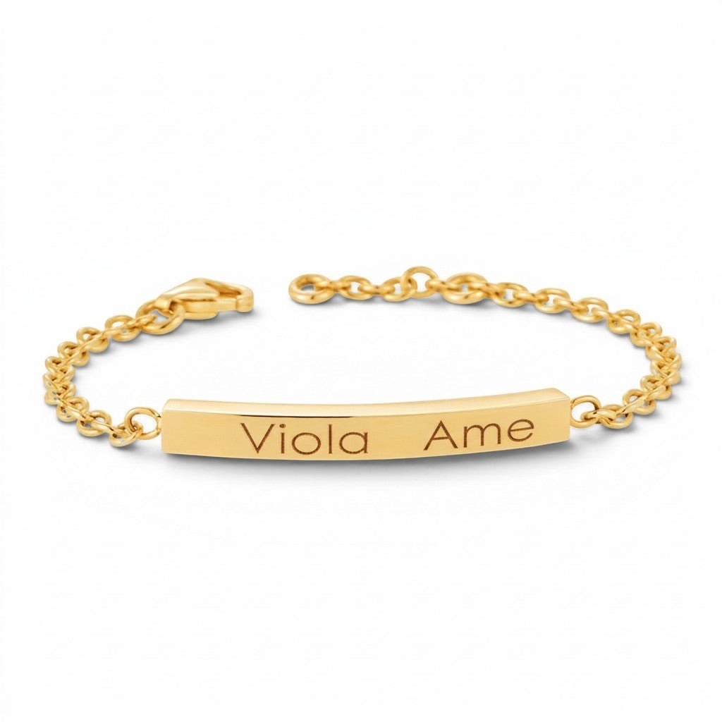 Kids Short Quad Bar Bracelet - Lotus Diamond
