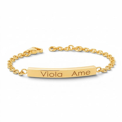 Kids Short Quad Bar Bracelet - Lotus Diamond