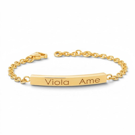 Kids Short Quad Bar Bracelet - Lotus Diamond