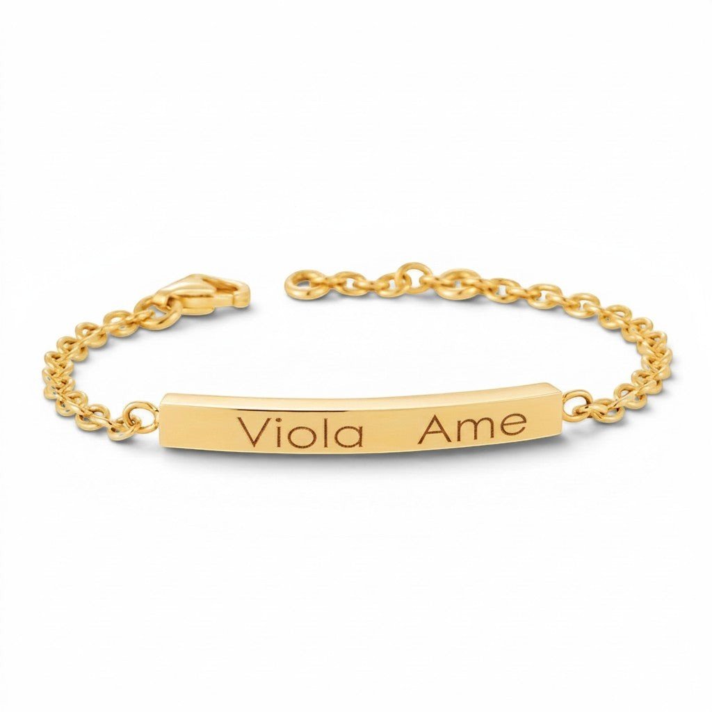 Kids Short Quad Bar Bracelet - Lotus Diamond