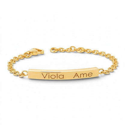 Kids Short Quad Bar Bracelet - Lotus Diamond