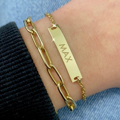 Kids Signature Classic Engravable ID Bracelet - Lotus Diamond