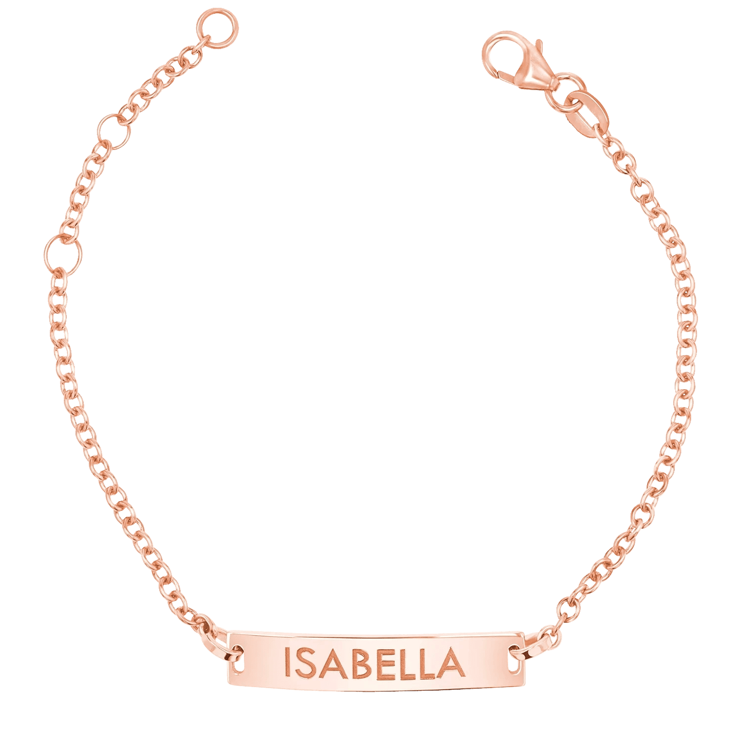 Kids Signature Classic Engravable ID Bracelet - Lotus Diamond