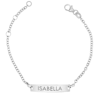 Kids Signature Classic Engravable ID Bracelet - Lotus Diamond