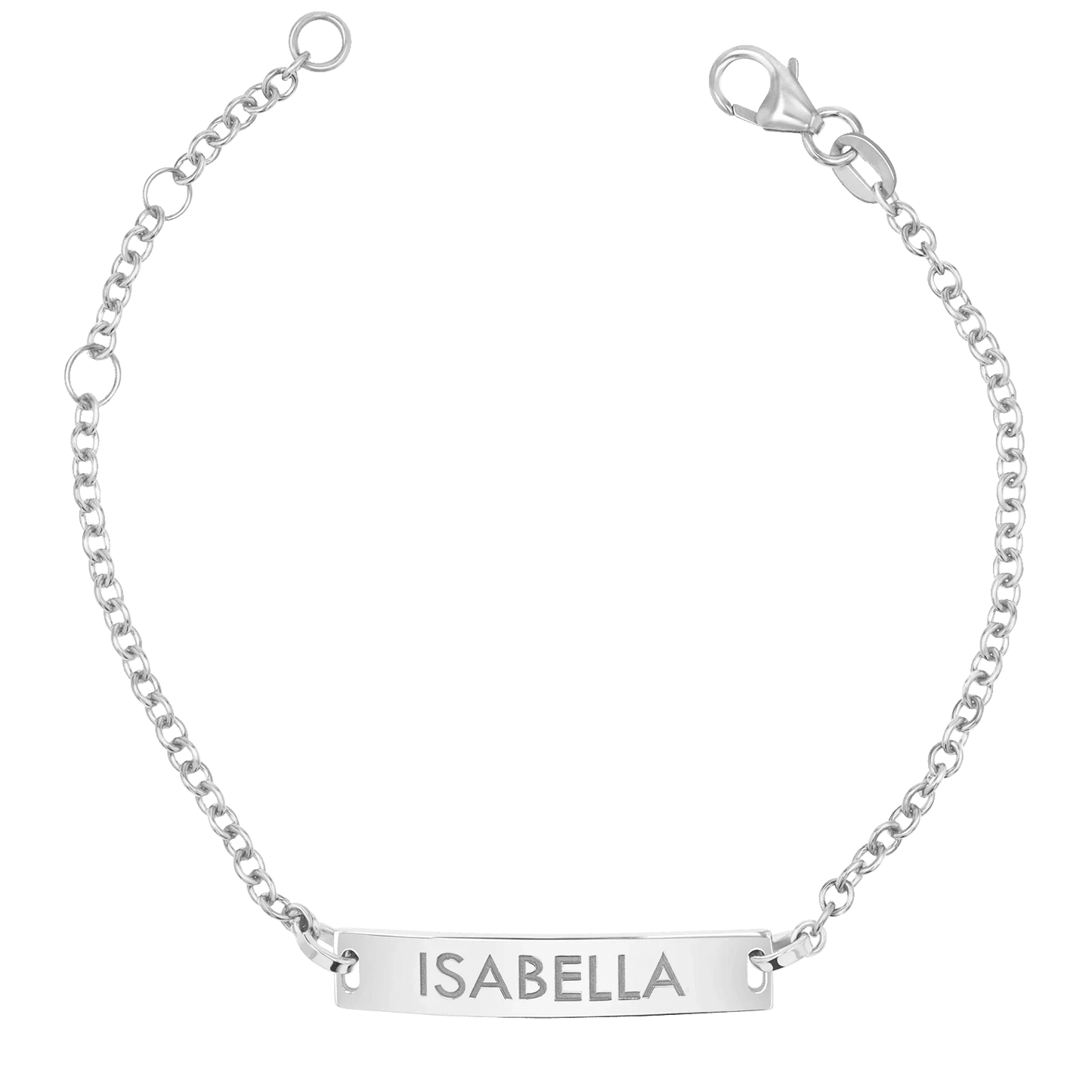 Kids Signature Classic Engravable ID Bracelet - Lotus Diamond