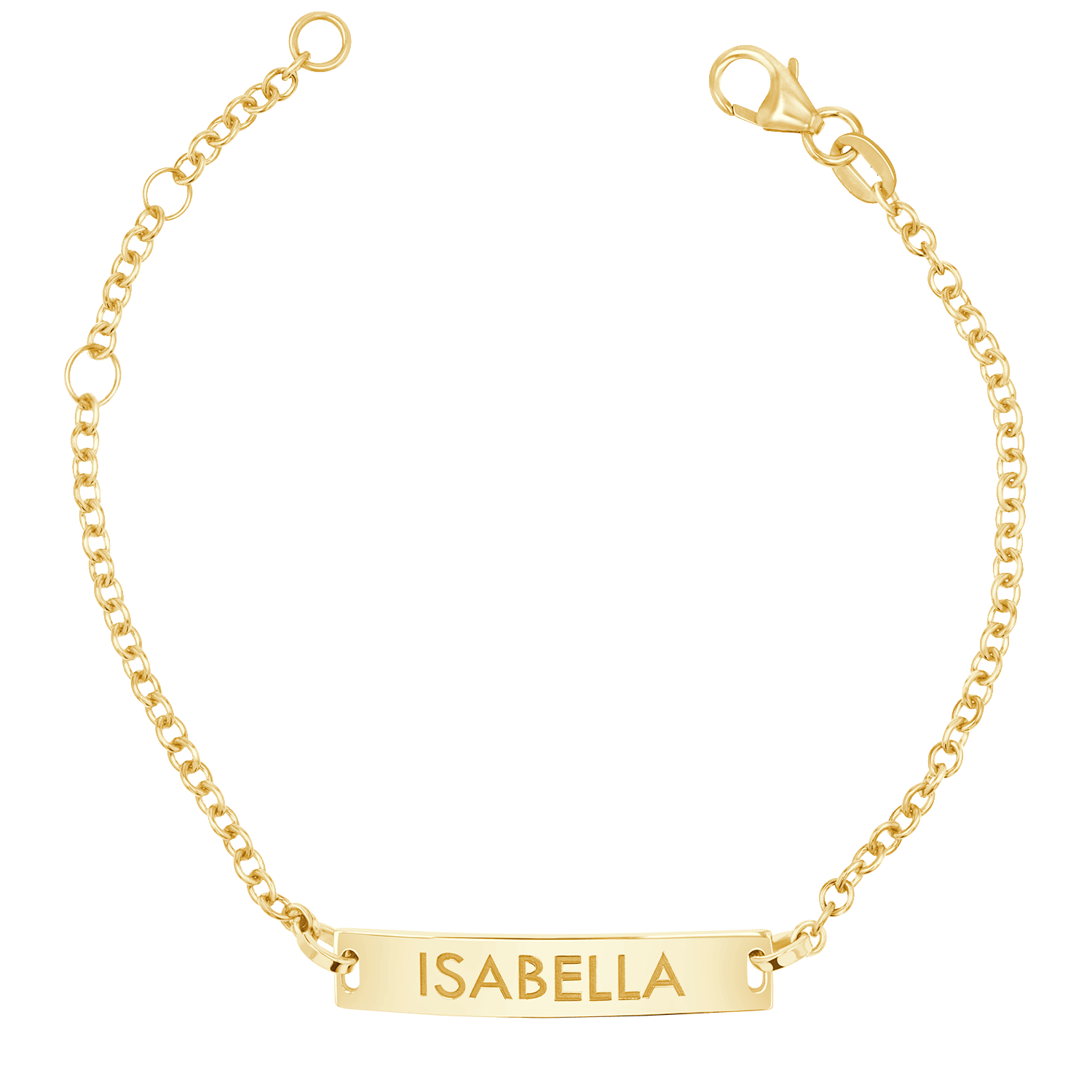 Kids Signature Classic Engravable ID Bracelet - Lotus Diamond