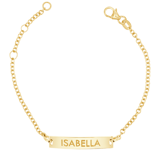 Kids Signature Classic Engravable ID Bracelet - Lotus Diamond