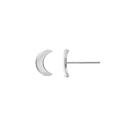 Kids Solid Moon Studs - Lotus Diamond
