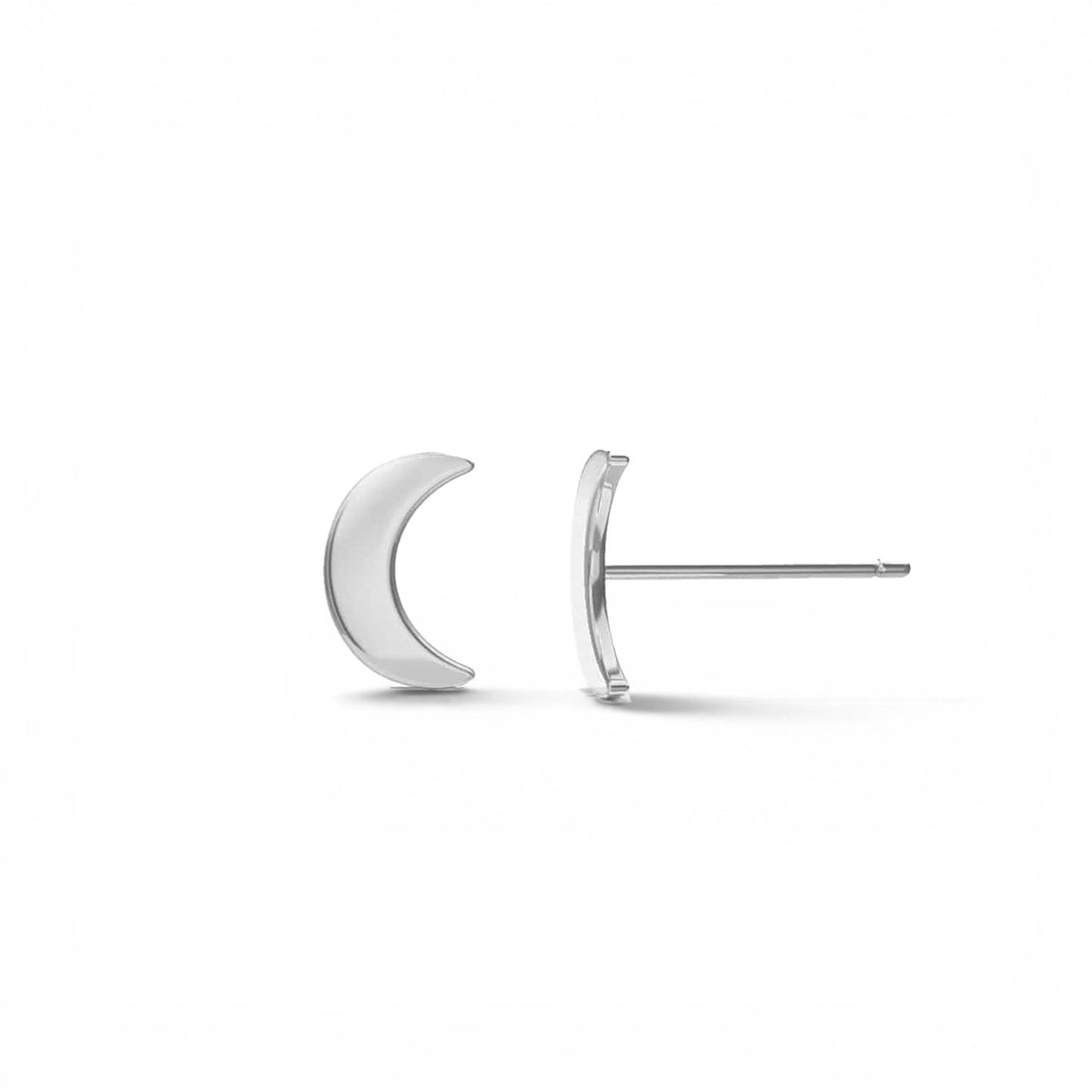 Kids Solid Moon Studs - Lotus Diamond