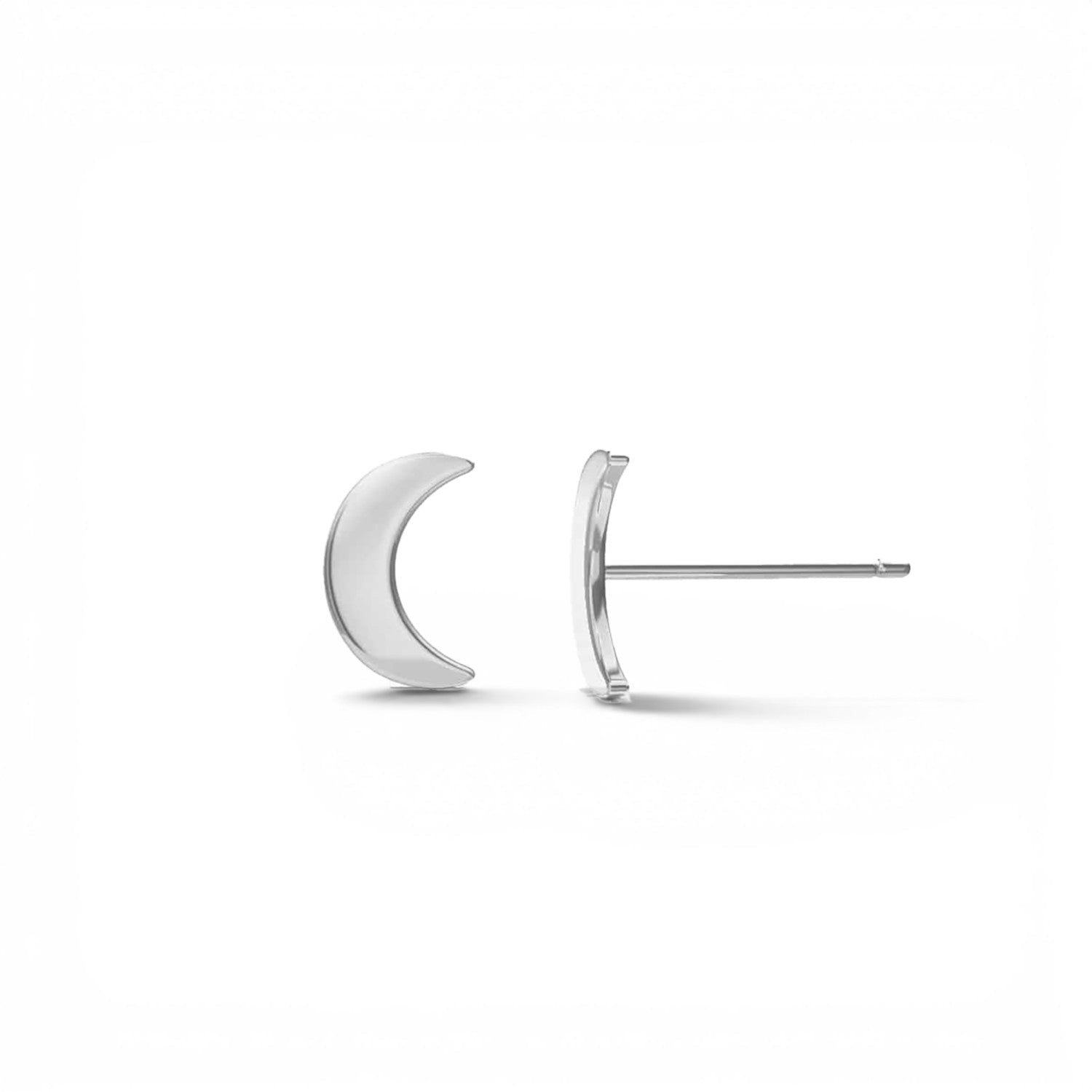 Kids Solid Moon Studs - Lotus Diamond