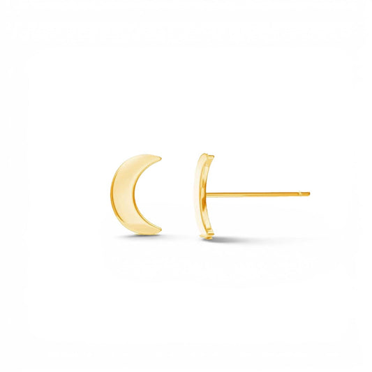 Kids Solid Moon Studs - Lotus Diamond