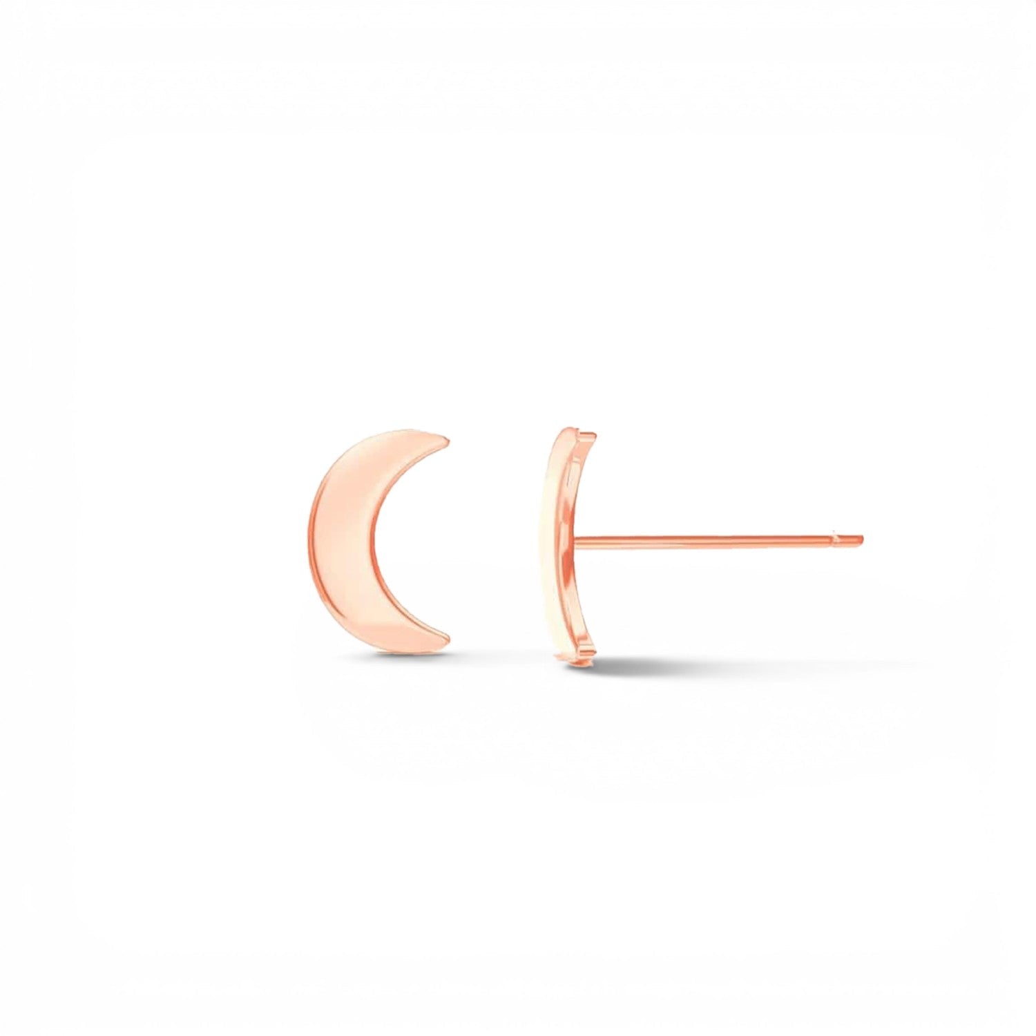 Kids Solid Moon Studs - Lotus Diamond