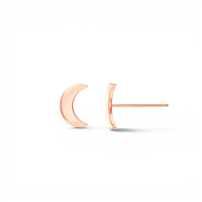 Kids Solid Moon Studs - Lotus Diamond