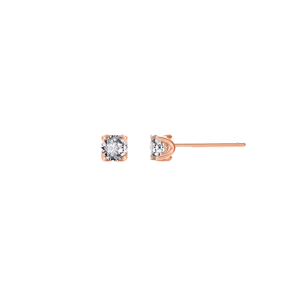 Kids U Pave Solitaire Studs - Lotus Diamond