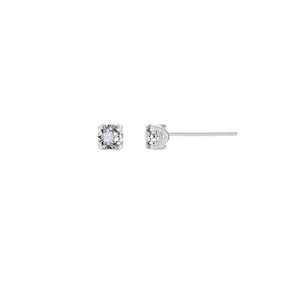 Kids U Pave Solitaire Studs - Lotus Diamond