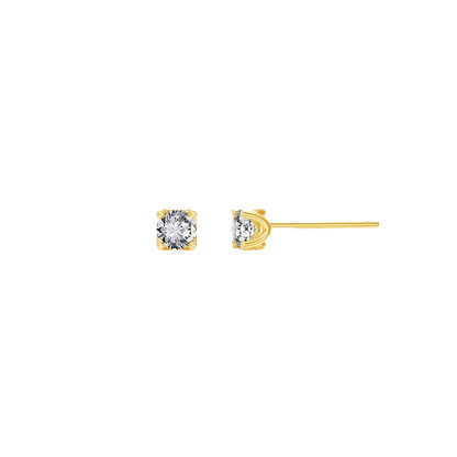 Kids U Pave Solitaire Studs - Lotus Diamond