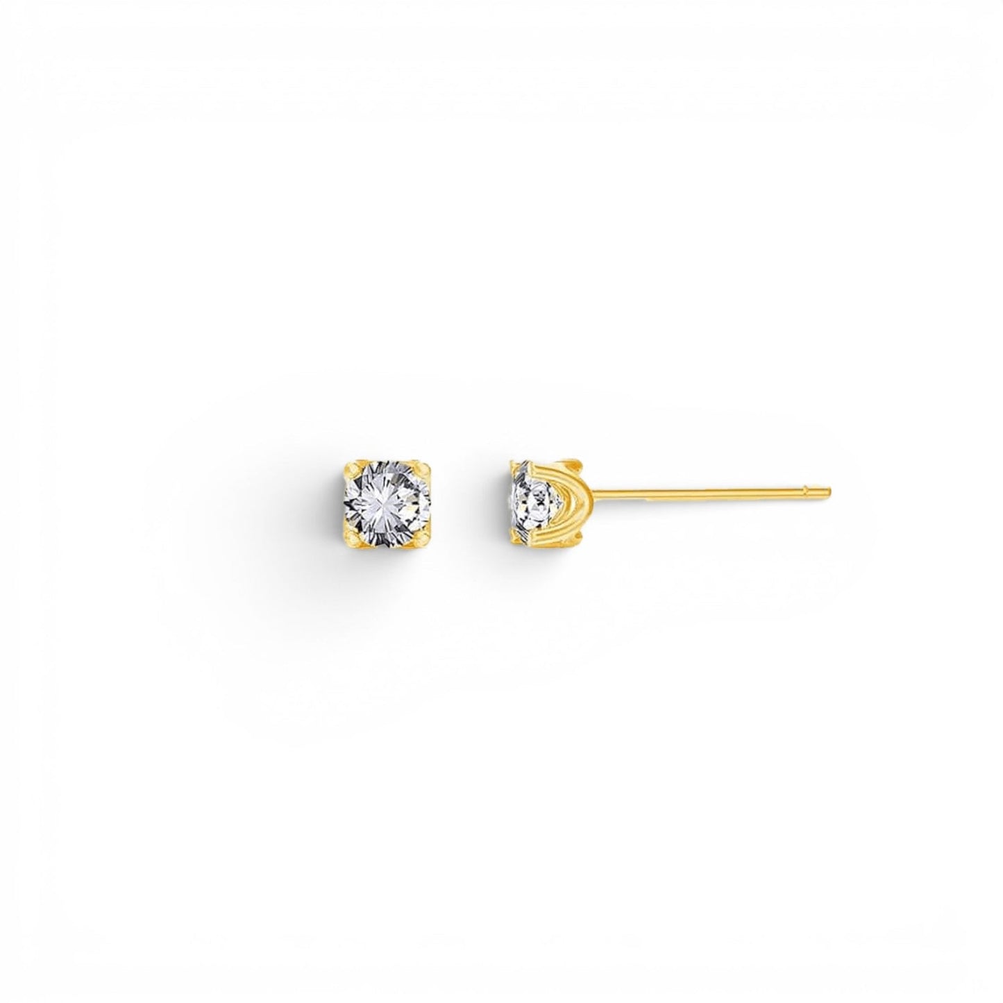 Kids U Pave Solitaire Studs - Lotus Diamond