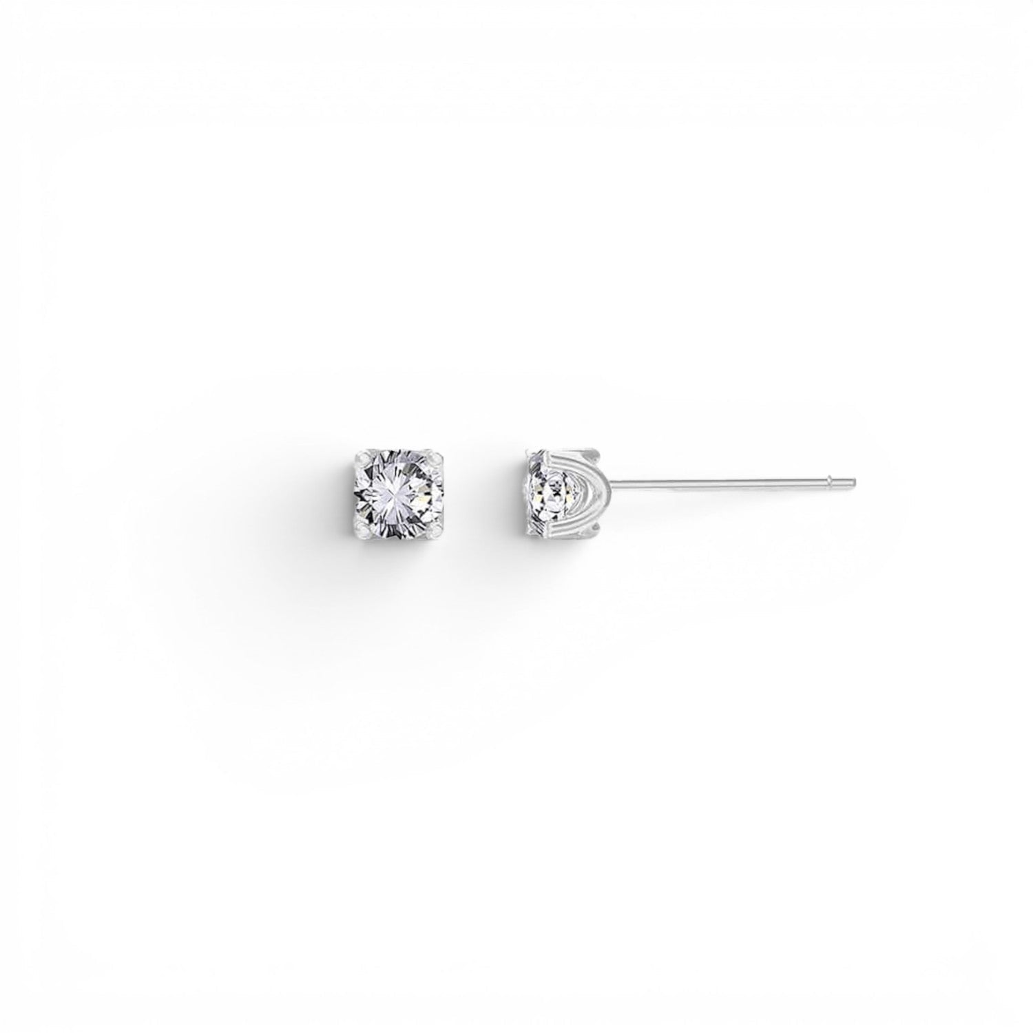 Kids U Pave Solitaire Studs - Lotus Diamond