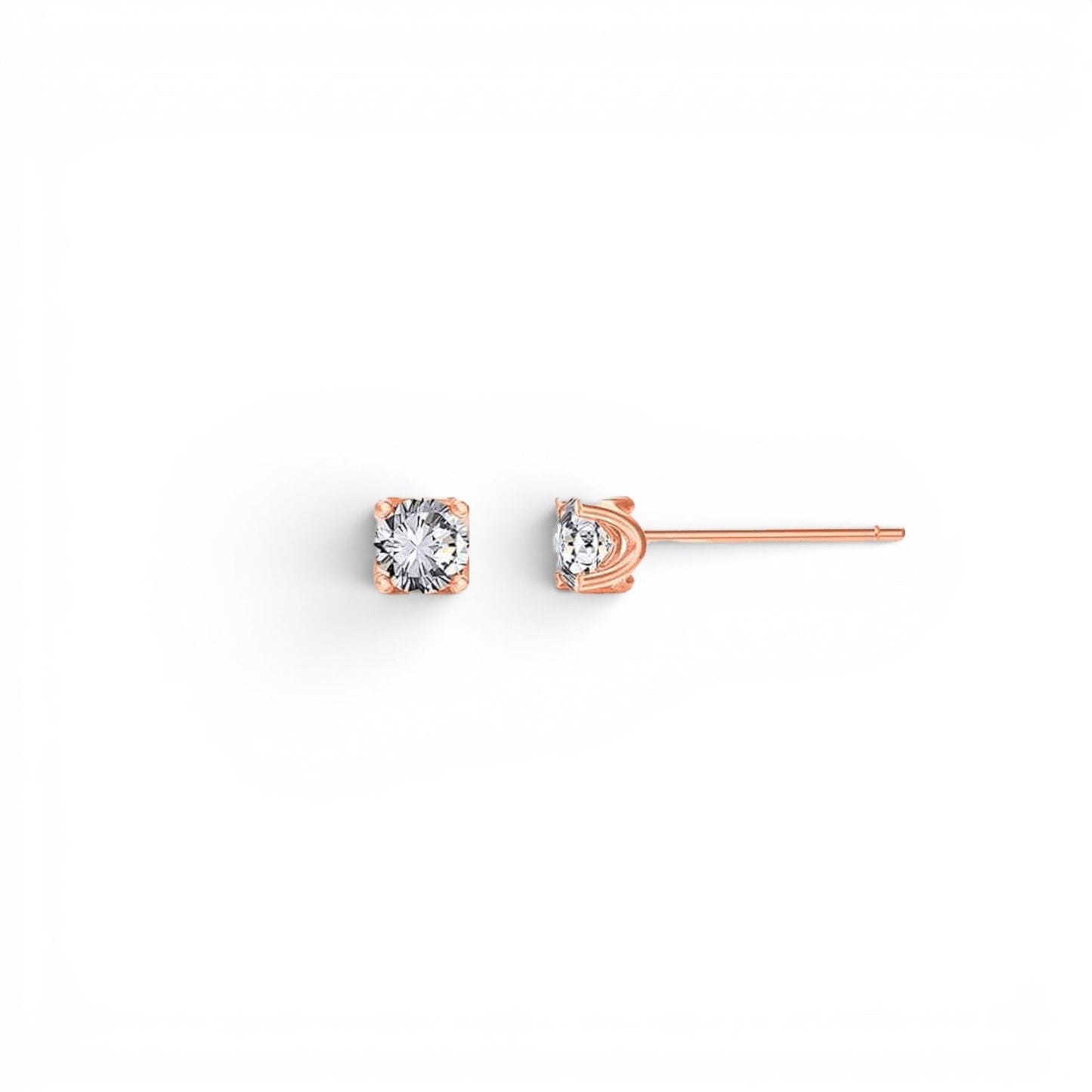 Kids U Pave Solitaire Studs - Lotus Diamond