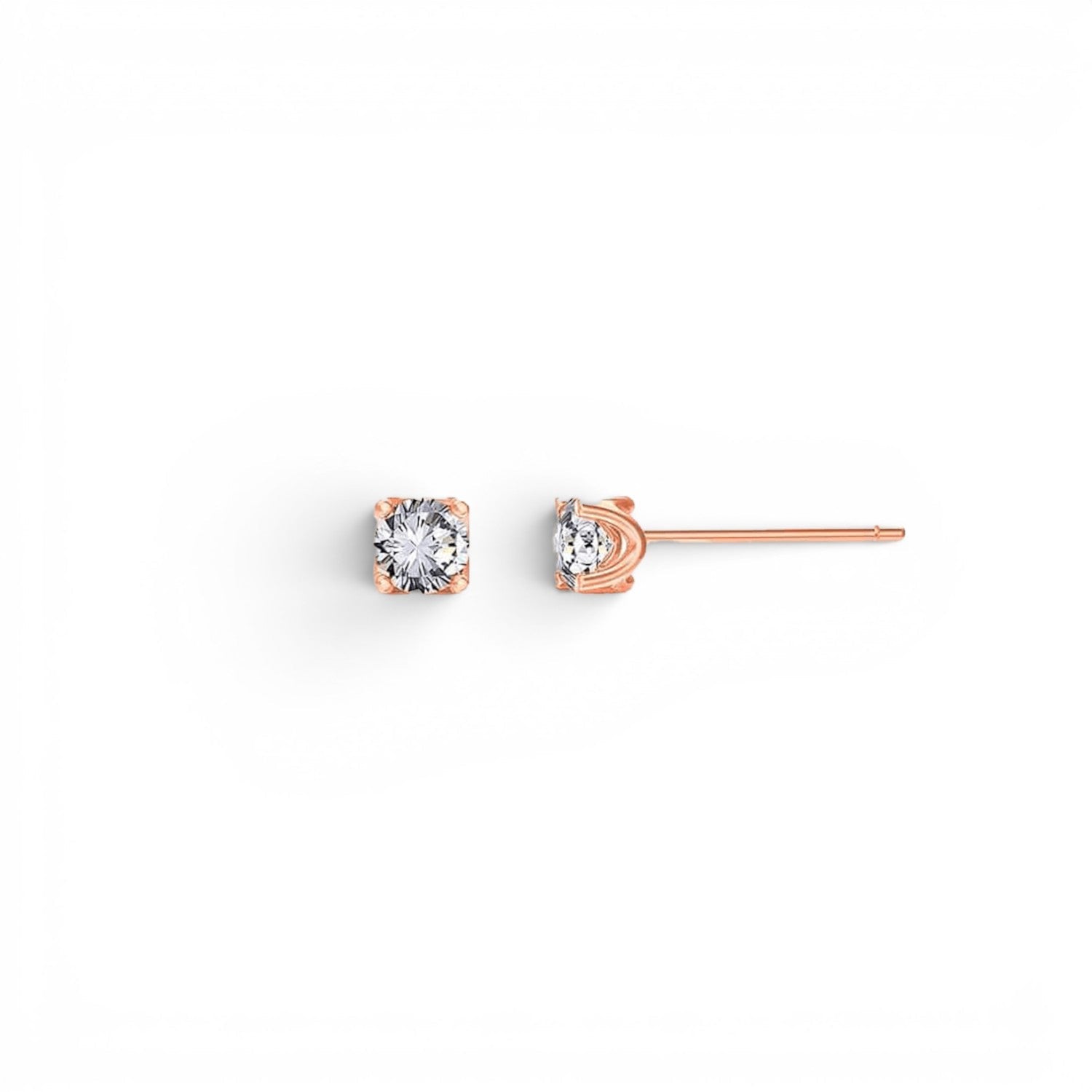 Kids U Pave Solitaire Studs - Lotus Diamond