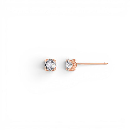 Kids U Pave Solitaire Studs - Lotus Diamond