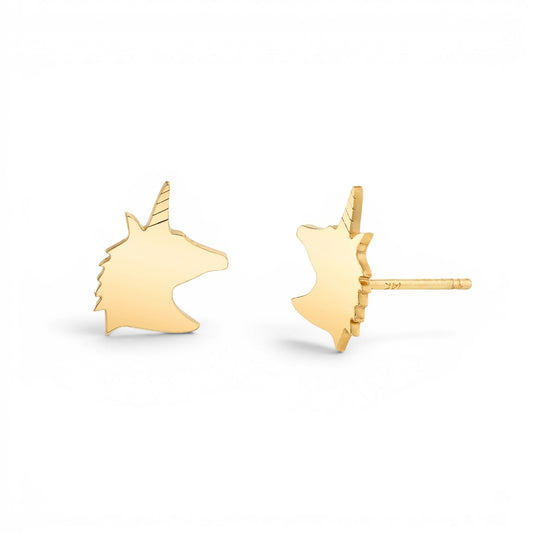 Kids Unicorn Stud Earrings - Lotus Diamond