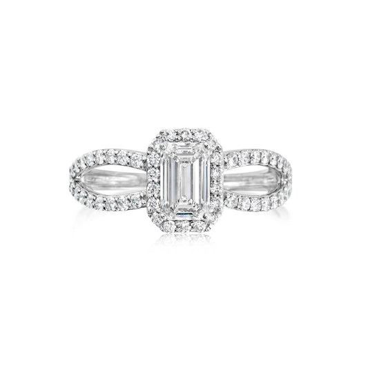 Lab grown Diamond 18K ring setting - Lotus Diamond