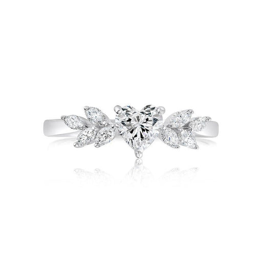Lab grown Diamond 18K ring setting - Lotus Diamond